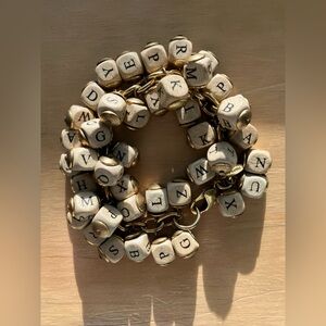 NWOT Lenora Dame Iconic Alphabet Charm Bracelet